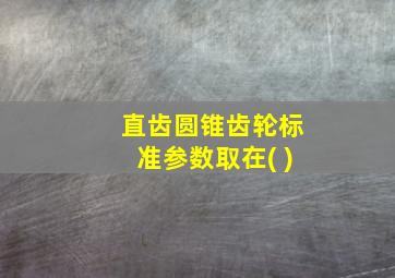 直齿圆锥齿轮标准参数取在( )